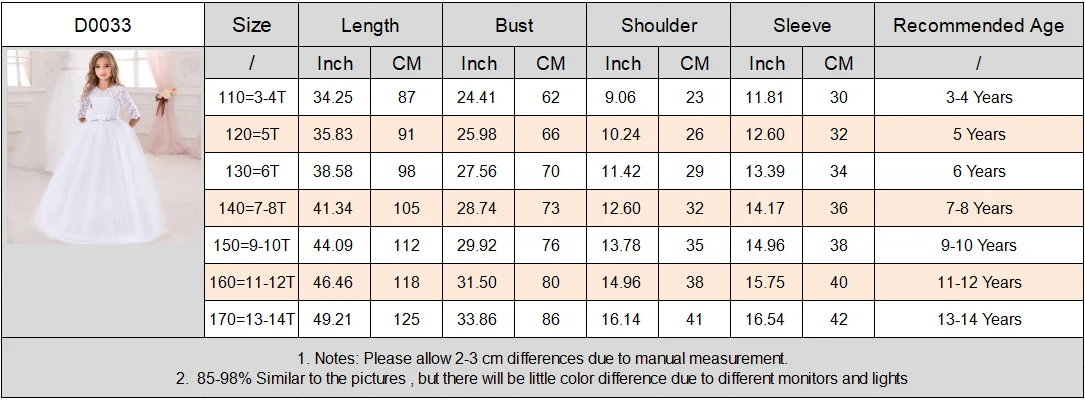 Long Sleeve White Lace Bridesmaid Dresses For Girls Children Formal Evening Gown Elegant Kids Girl Birthday Wedding Party Dress