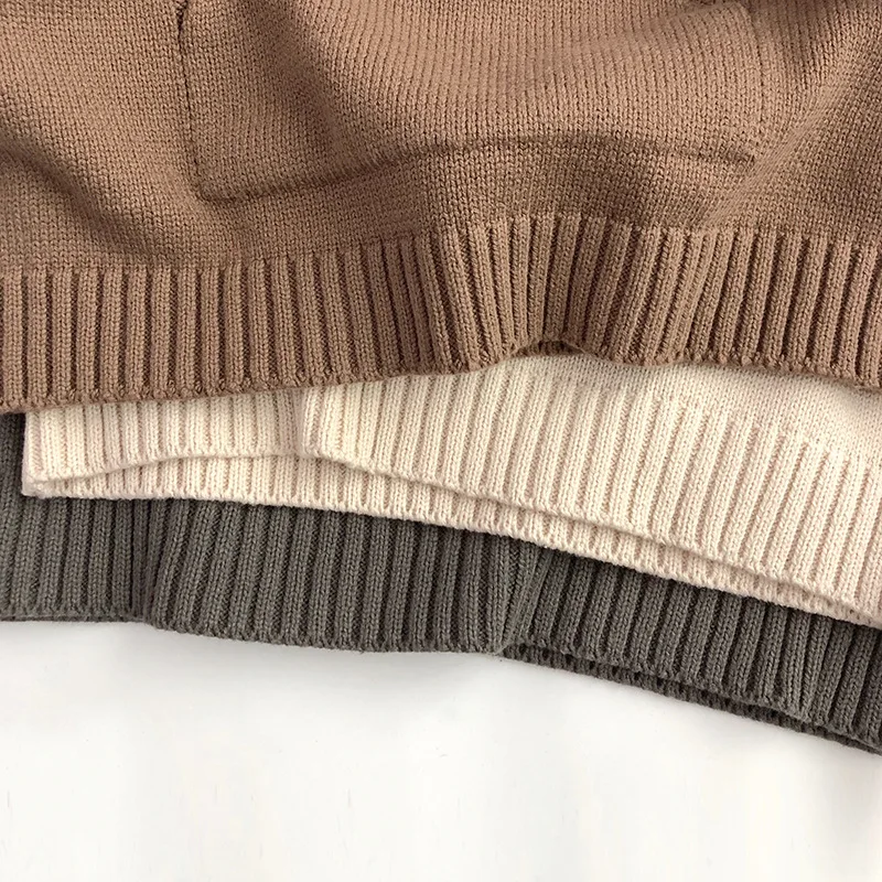 Korean Edition Boys and Girls Clothing Baby Sweater Toddler Knitted Sweater Newborn Knitted Long Sleeve Cotton Baby Pullover