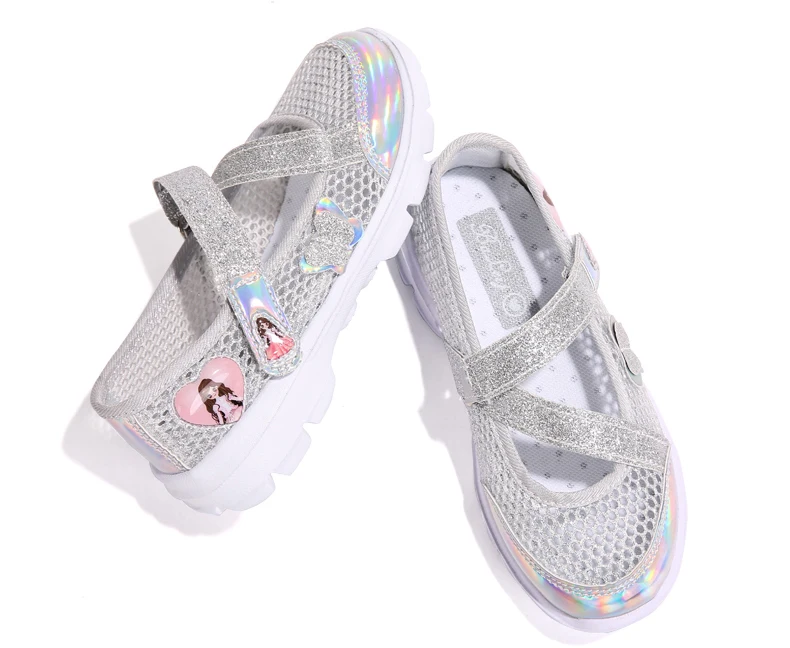 Summer Brand Non-slip Beach Shoes Children Sandals Girls Casual Shoes Kids Flowers Princess Flat Shoes Size 26-36