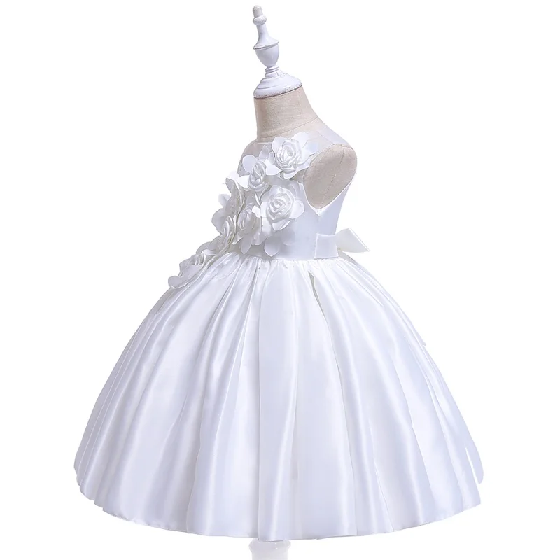Elegant Flower Girl Party Dress Christmas Costume Bow Wedding Kids Dresses For Girl Evening Briidemaid Prom Gown Vestido 8 10Yrs