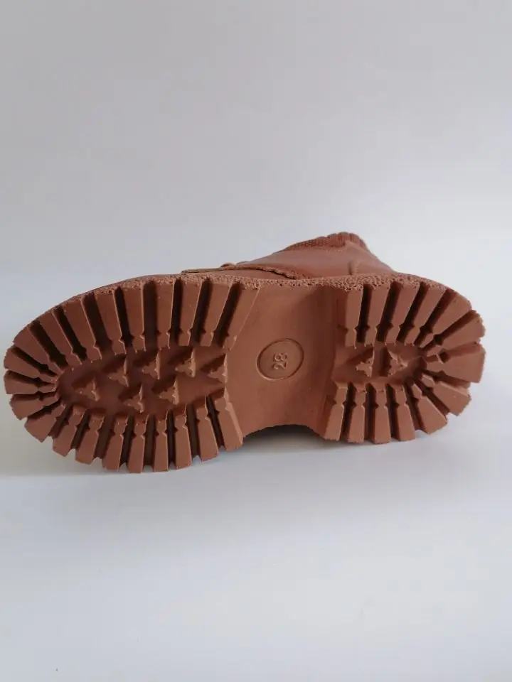 Kids Leather Chelsea Boots Waterproof Children Sneakers Beige Toddler Snow Boots Girl Winter Shoe Boy