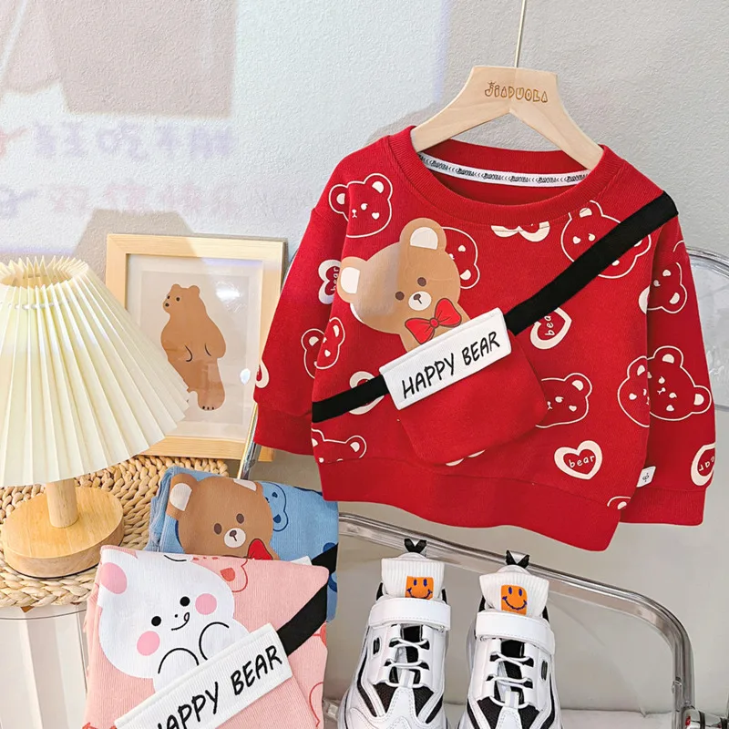 New Spring Autumn Baby Girl Clothes Suit Children Boys Cartoon T-Shirt Pants 2Pcs/Sets Toddler Fashion Costume Kids Tracksuits