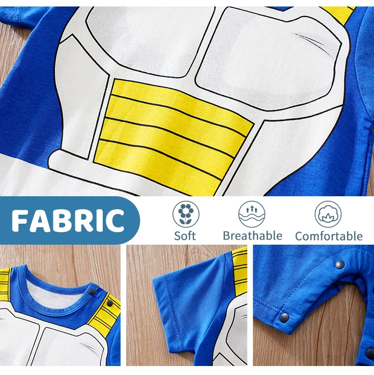 Newborn Clothing Handsome Anime Role Play Cotton Comfortable And Soft Summer Boys And Girls Short Sleeved Baby Jumpsuit