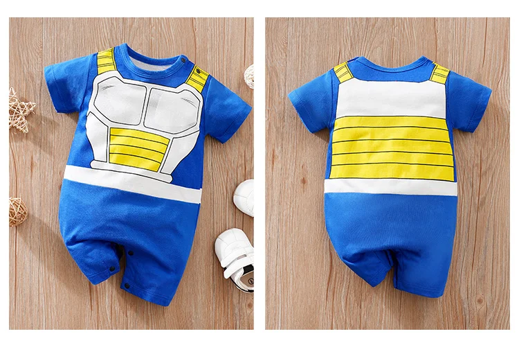 Newborn Clothing Handsome Anime Role Play Cotton Comfortable And Soft Summer Boys And Girls Short Sleeved Baby Jumpsuit