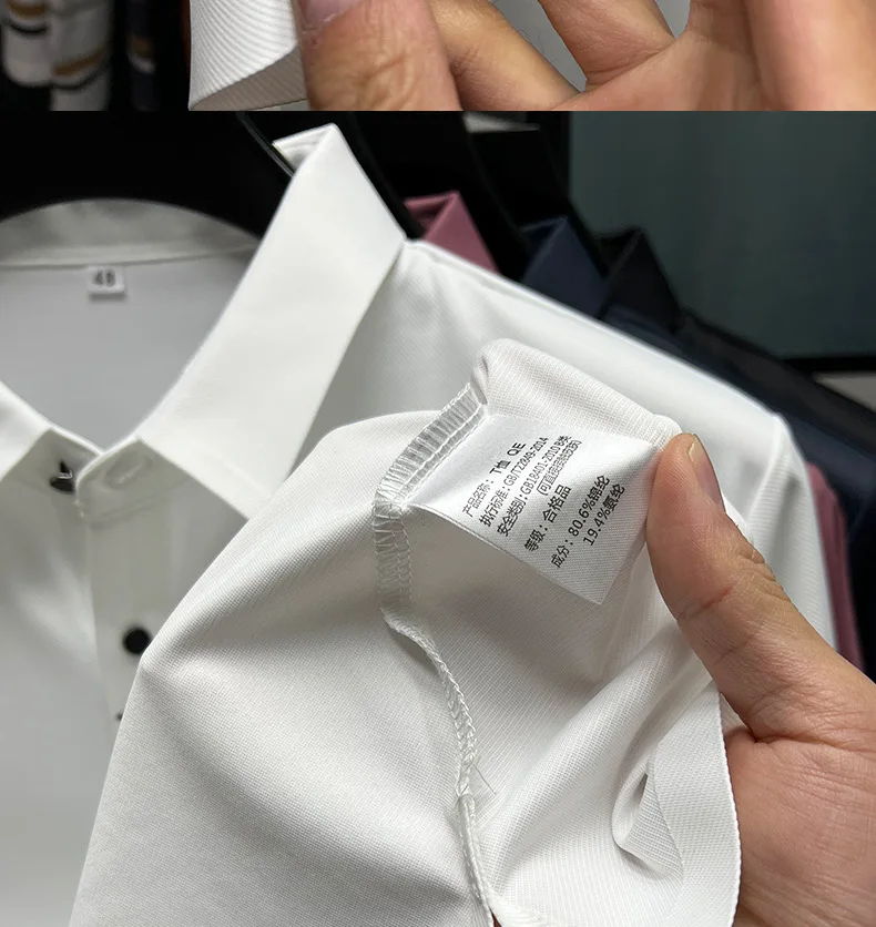 High end brand printed polo shirt men's short sleeve summer fashion business casual seamless ice silk breathable golf T-shirt
