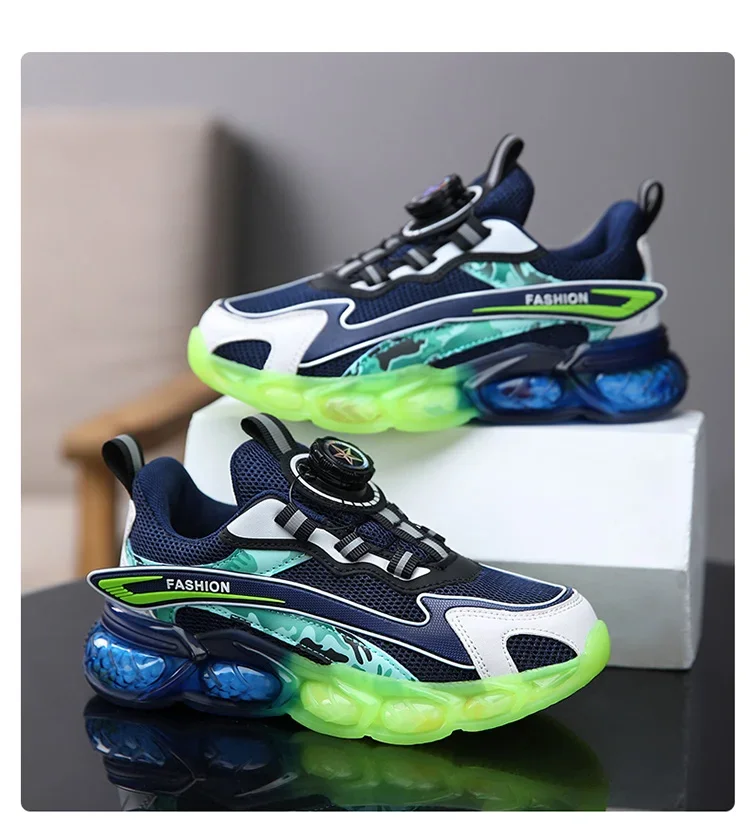 New Summer Children Sneakers Breathable 5-16Years Boys' Running Shoes New Swivel Buckle Kids Sport Shoes Outdoor Casual Trainers