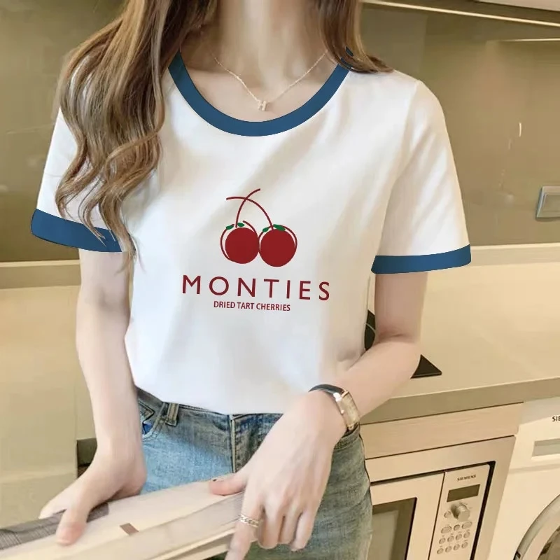 This Year's Popular Women Clothes Fashion Short Sleeve T-shirt Design Sense Casual Top Female New Summer Oversized Women Tops
