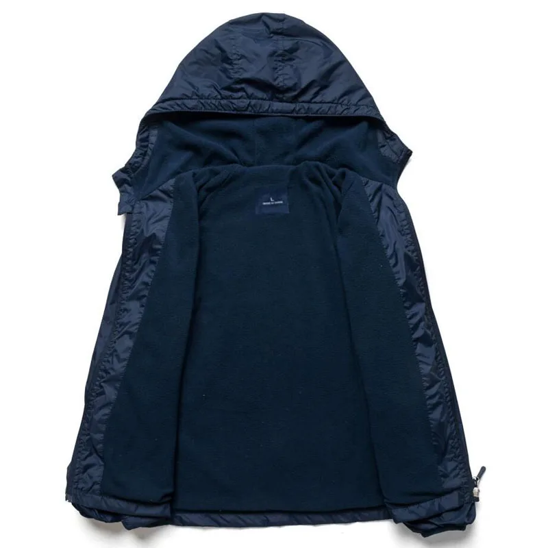 Boys Polar Fleece Jacket Sport Kids Coat Double-deck Hoodie Waterproof Windbreakers Kids Jackets 3-12Y Spring Autumn Winter