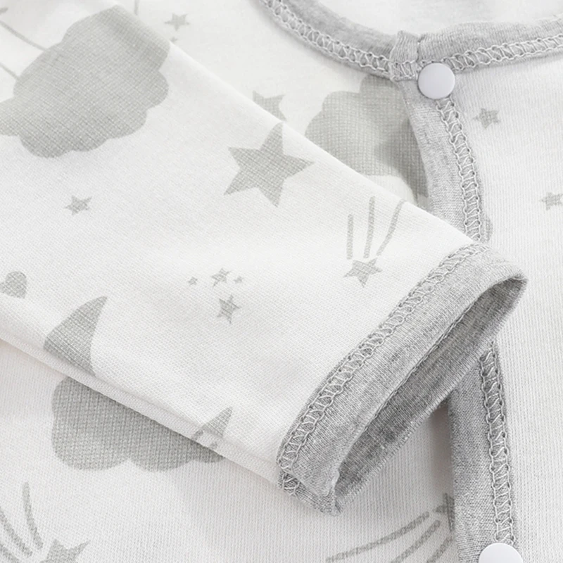 Spring Long Sleeve Baby Onesies 2024 Baby Clothes Summer Leg-Wrapping Onesies Soft Boys Romper Cartoon Newborn Bodysuit 0-9Month