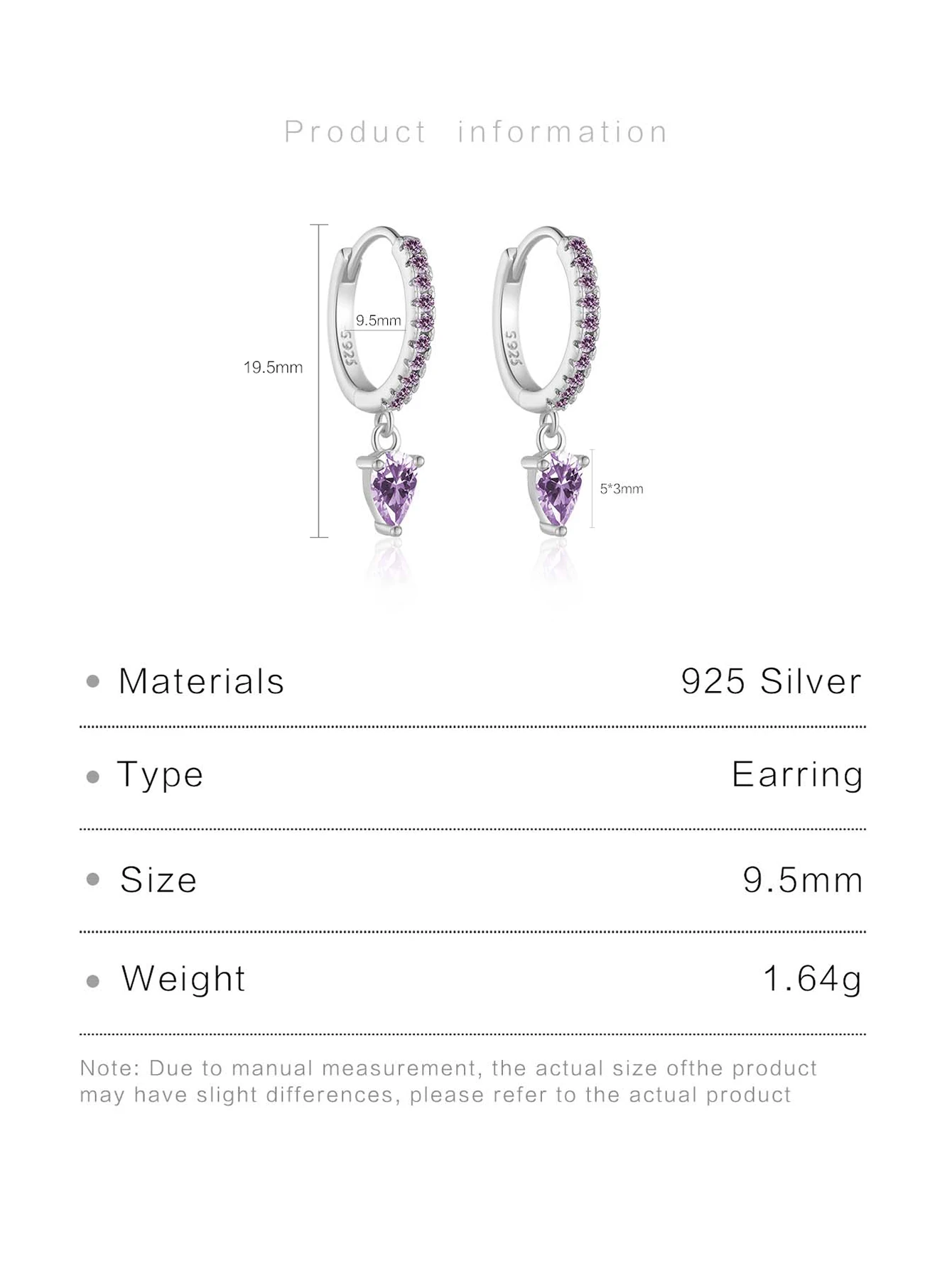 DPLAOPA 100% 925 Sterling Silver Water Drop Color Zircon Hoop Earrings 2024 Simple Advanced Fine Gift Jewelry For Women