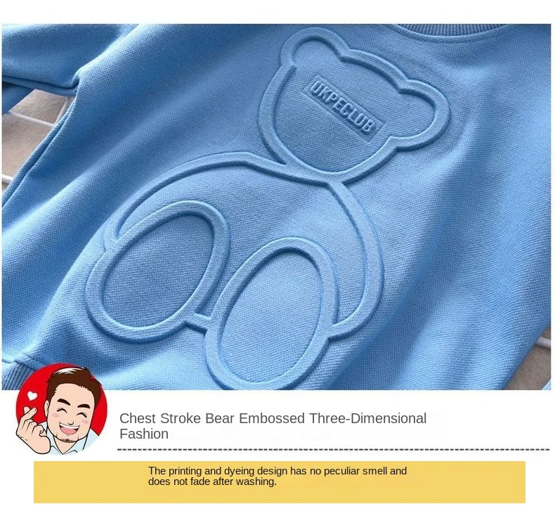 Children Boy Girl Cartoon Bear Sweater Kid Fall Winter Warm Sweatshirt Clothe Tops New Long Sleeve Toddler Baby Bottoming Shirt