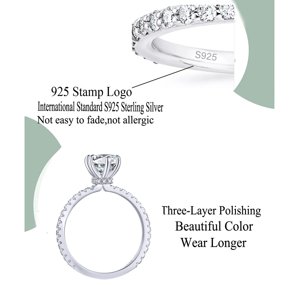 QooLady Fashion 925 Sterling Silver Marquise Cut Cubic Zircon Dazzling Wedding Engagement Rings for Women Fine Jewelry SE012
