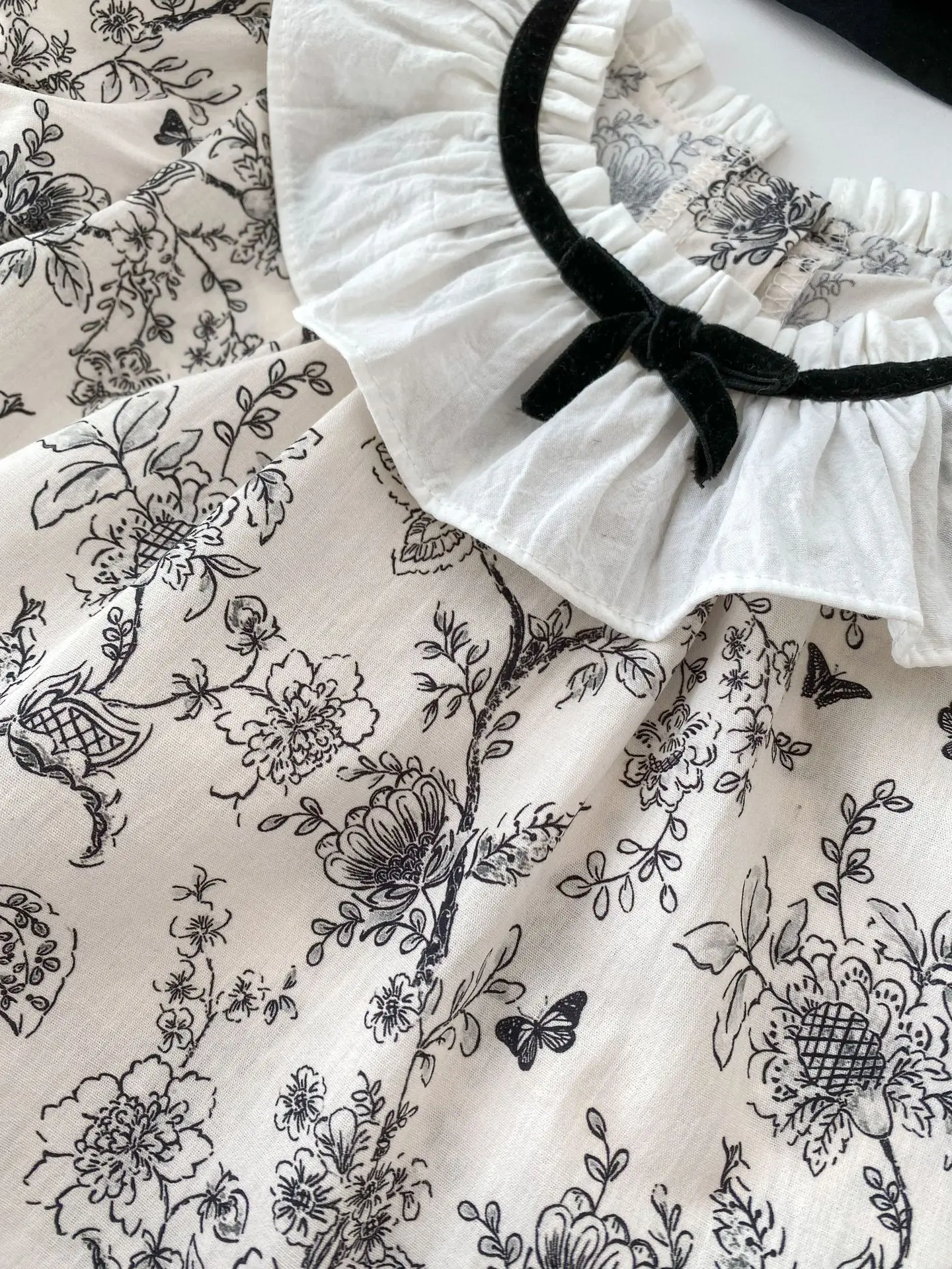 2026 New Summer Baby Clothing Set Infant Girls Floral Lace Collar Tops And Bloomer 2 PCS Suit Toddler Outfit