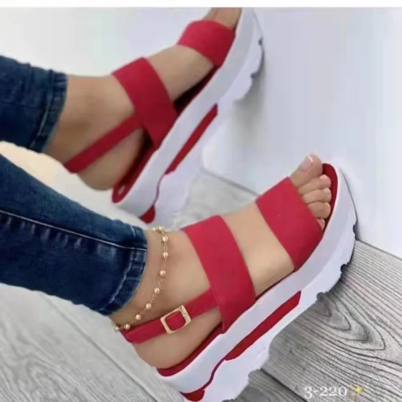 Women's Wedges Sandals Summer New Woman Low Platform Shoes Sandals Heeled Fashion Shoes Female Footwear Wedges Shoes