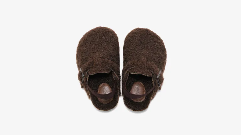 Kids Cork Warmly Slippers Babies Plush Casual Footwear Non-slip Girls Boys Mid-sole Shoes Comfortable Children Cotton Footwear
