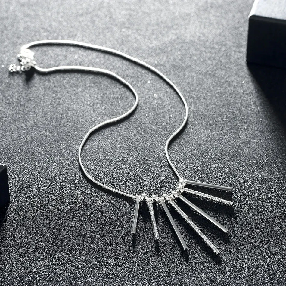 Hot 925 sterling Silver Jewelry sets for women fine classic earrings stud necklace 18 inch Fashion Party wedding Christmas Gifts