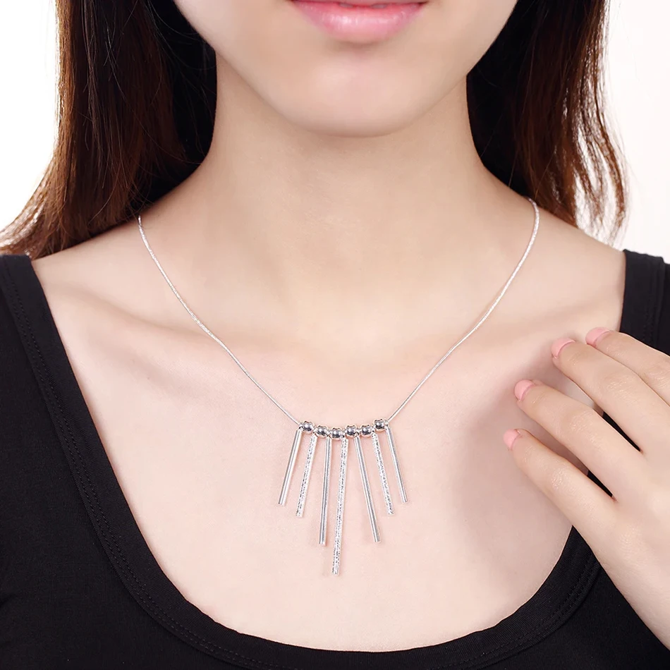 Hot 925 sterling Silver Jewelry sets for women fine classic earrings stud necklace 18 inch Fashion Party wedding Christmas Gifts