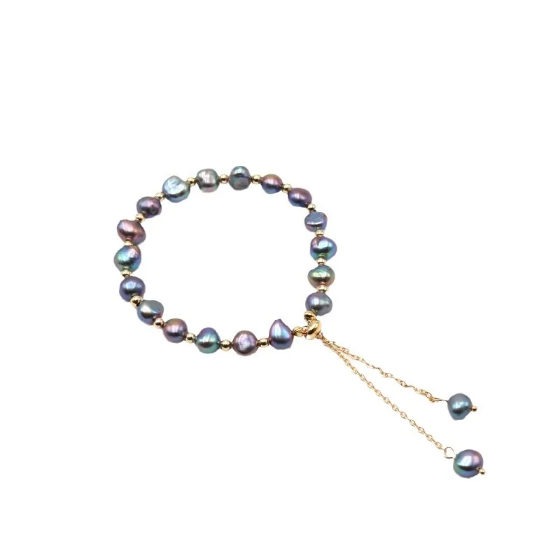 Hot Sell Fashion Natural Baroque Freshwater Pearl 14K Gold Filled Ladies Bracelet Jewelry For Women Birthday Gifts No Fade