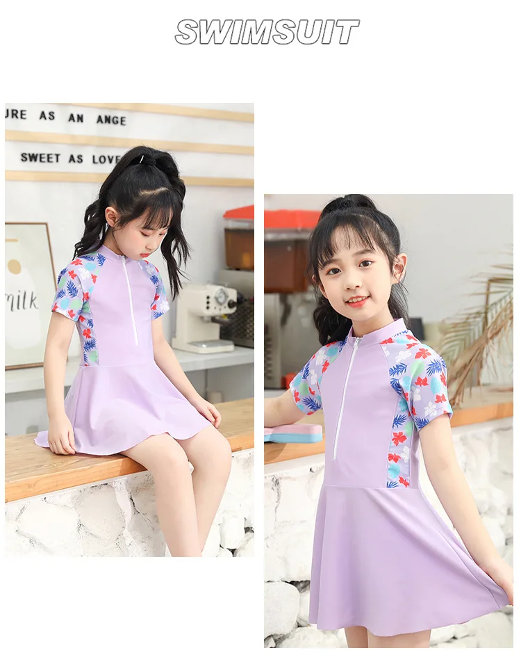 Children's Swimming Costume Girls Split Summer Girls Swimming Costume Cute Princess Small Middle And Large Children Swimwear