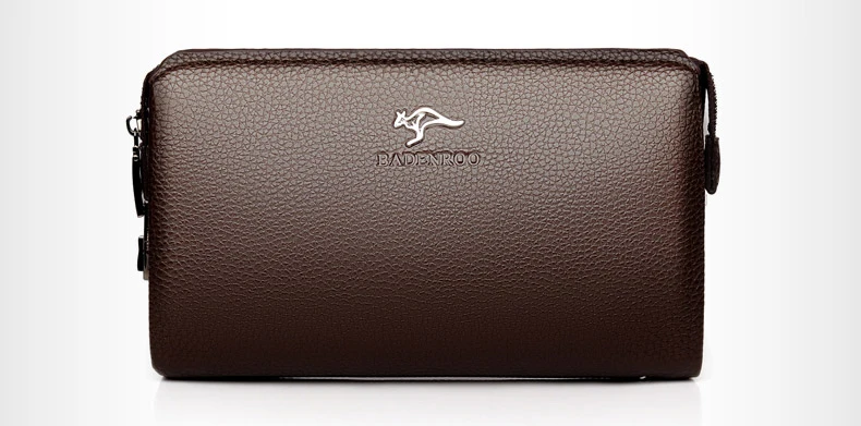 Luxury Brand Men's Wallet Leather Long Wallet PU Leather Wallet Men Double Zipper Coin Pocket Purse Business Clutch Phone Bag