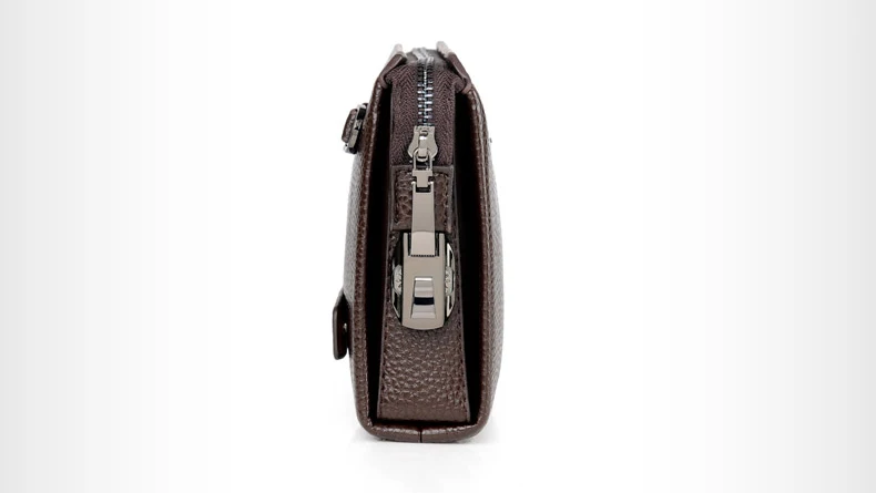 Luxury Brand Men's Wallet Leather Long Wallet PU Leather Wallet Men Double Zipper Coin Pocket Purse Business Clutch Phone Bag