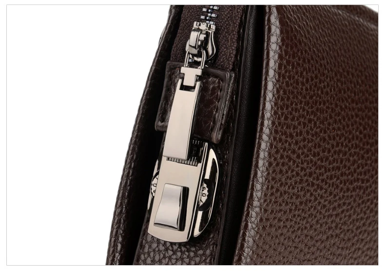 Luxury Brand Men's Wallet Leather Long Wallet PU Leather Wallet Men Double Zipper Coin Pocket Purse Business Clutch Phone Bag