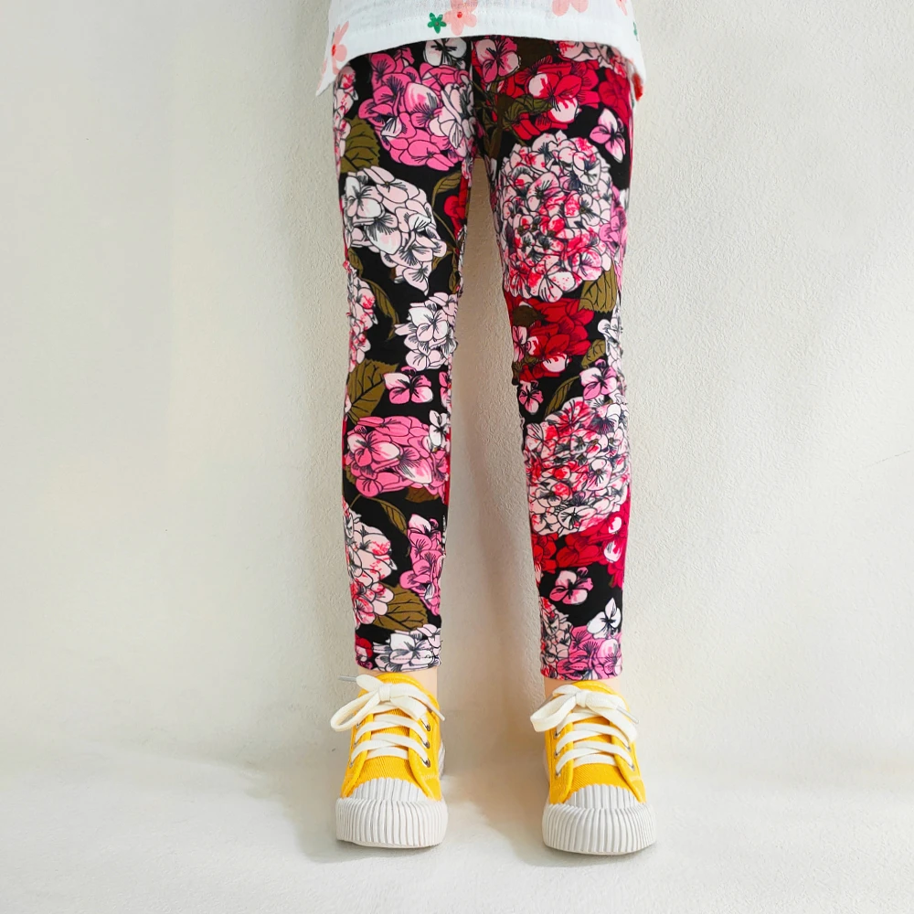 Children's Clothing Children's Bottom Pants Spring and Autumn Girl Printed Cartoon Slim Fit Pants Summer Pants