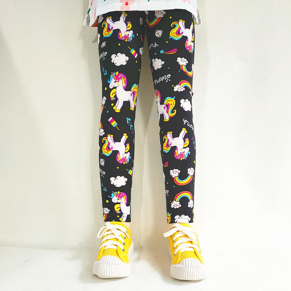 Children's Clothing Children's Bottom Pants Spring and Autumn Girl Printed Cartoon Slim Fit Pants Summer Pants