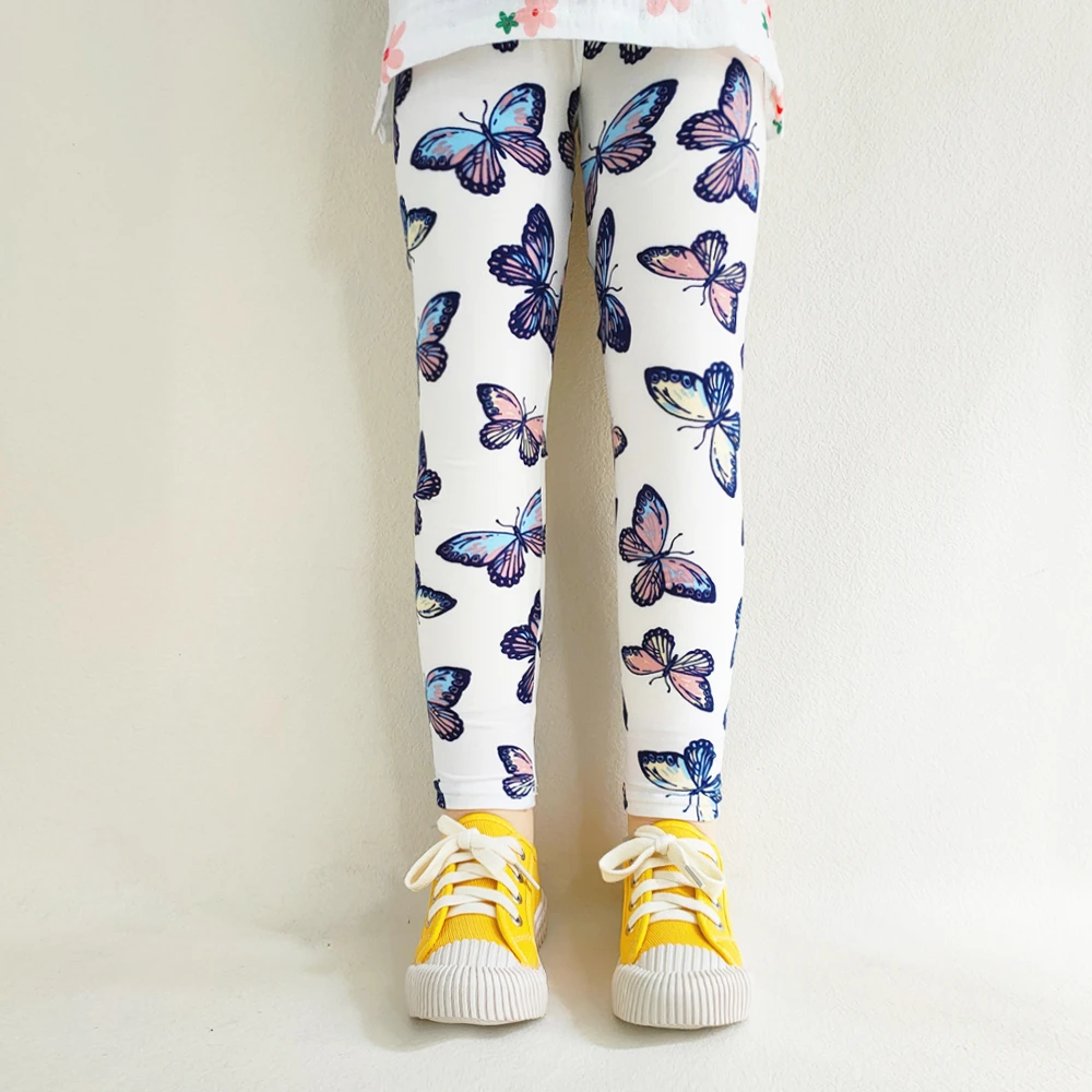 Children's Clothing Children's Bottom Pants Spring and Autumn Girl Printed Cartoon Slim Fit Pants Summer Pants