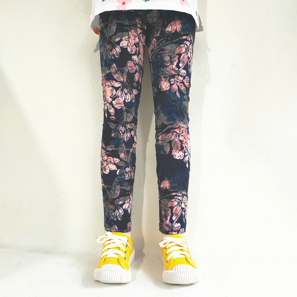 Children's Clothing Children's Bottom Pants Spring and Autumn Girl Printed Cartoon Slim Fit Pants Summer Pants