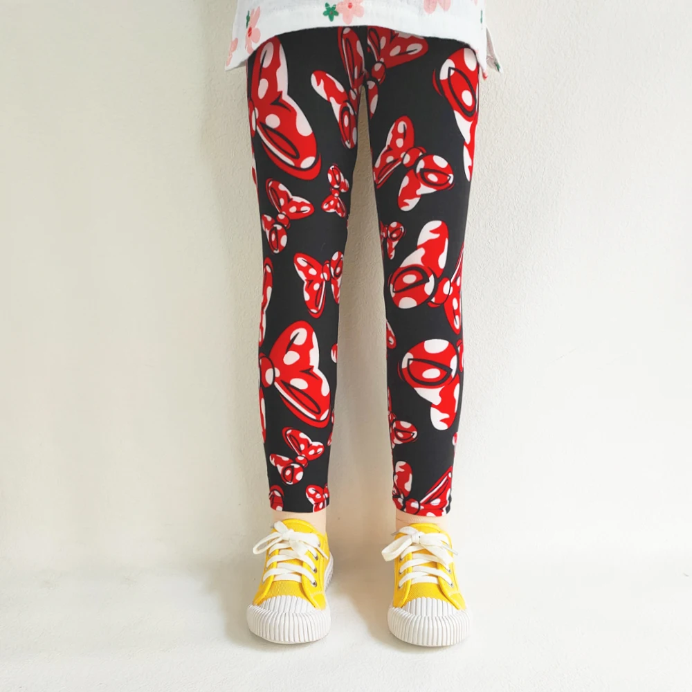 Children's Clothing Children's Bottom Pants Spring and Autumn Girl Printed Cartoon Slim Fit Pants Summer Pants
