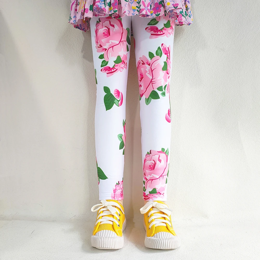 Children's Clothing Children's Bottom Pants Spring and Autumn Girl Printed Cartoon Slim Fit Pants Summer Pants