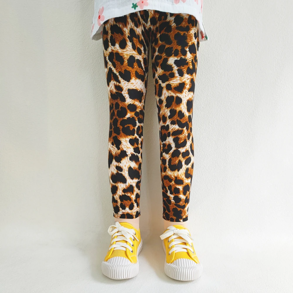 Children's Clothing Children's Bottom Pants Spring and Autumn Girl Printed Cartoon Slim Fit Pants Summer Pants