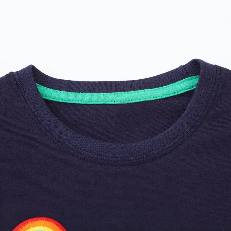 Little maven Baby Boys Blouses Long Sleeves Striped T-shirt Cotton Cartoon Excavator Tops for Kids Children's Clothing