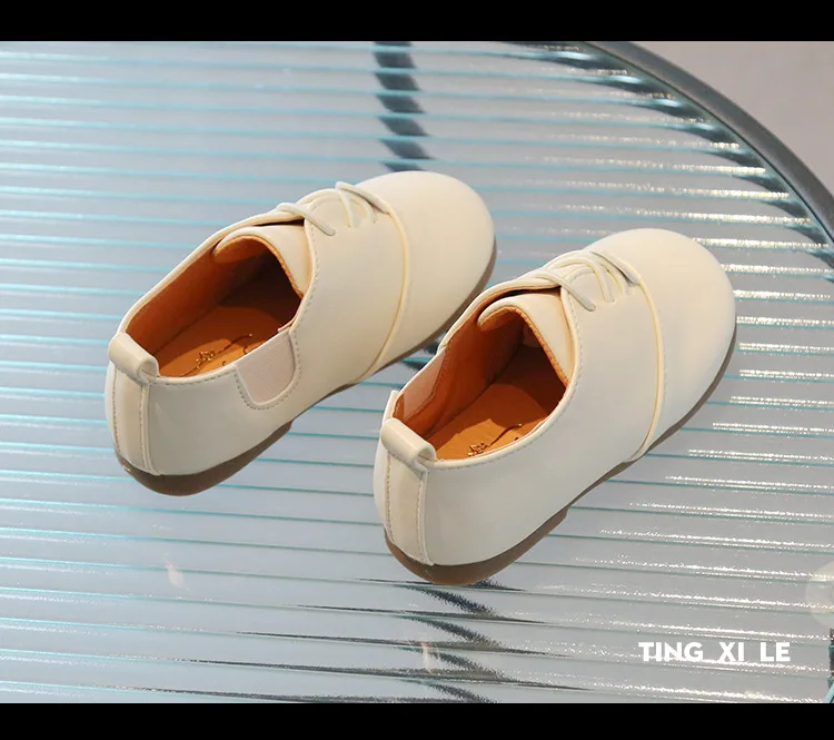 Children Casual Shoes White Dress Shoes Girls Boys Soft Bottom Black Brown Kids Leather Shoes Kid Slip on Leather Shoes