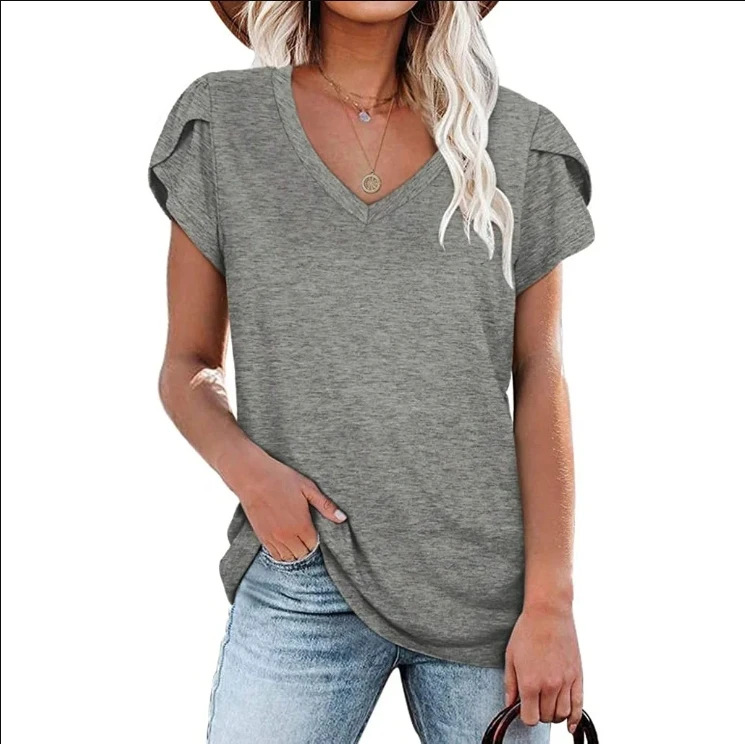 2023 Summer Short Sleeve New Coming Thin Summer Casual Women T Shirts Short Sleeve Fashion Slim Clothes Long Summer Shirt Tops