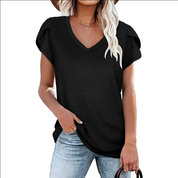 2023 Summer Short Sleeve New Coming Thin Summer Casual Women T Shirts Short Sleeve Fashion Slim Clothes Long Summer Shirt Tops