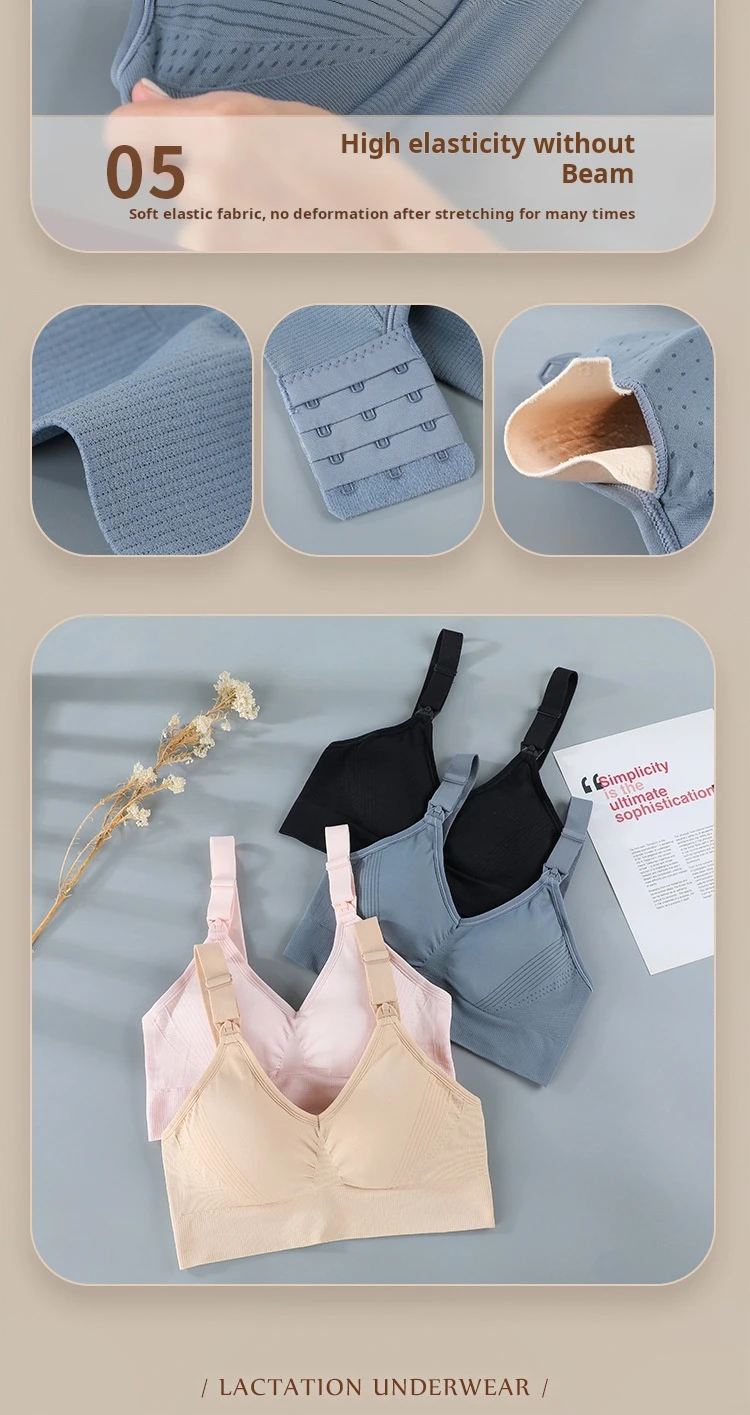1pcs Maternity Nursing Bras Pregnant Women Skinny Breastfeeding Clothing Underwear Female Breathable Push Up Bra