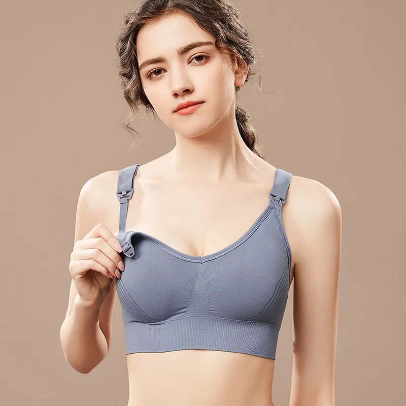 1pcs Maternity Nursing Bras Pregnant Women Skinny Breastfeeding Clothing Underwear Female Breathable Push Up Bra
