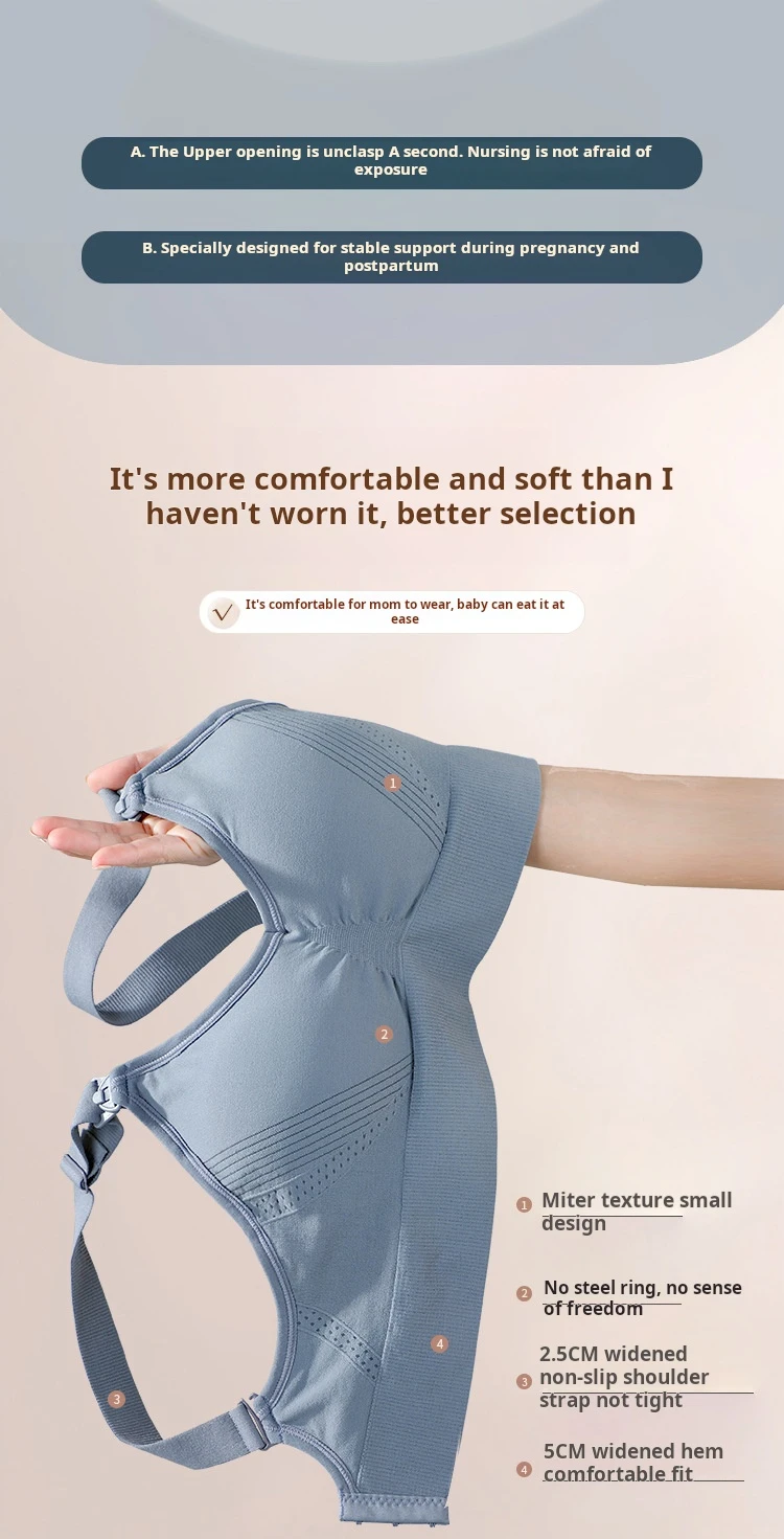 1pcs Maternity Nursing Bras Pregnant Women Skinny Breastfeeding Clothing Underwear Female Breathable Push Up Bra