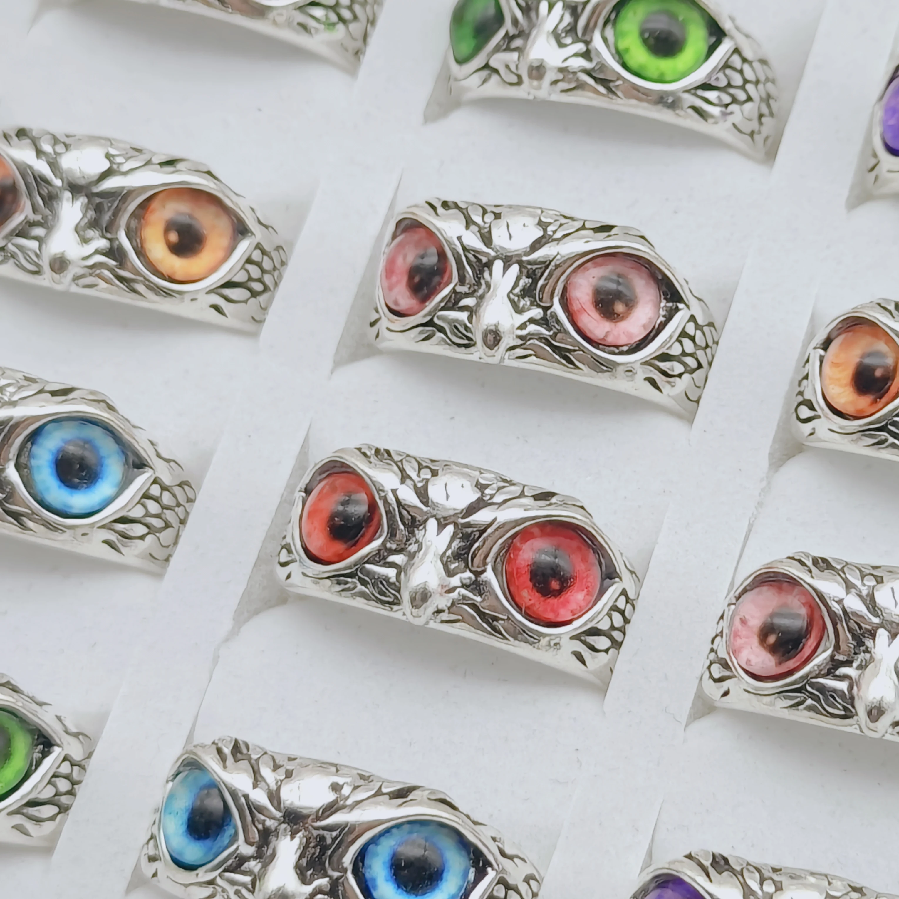 12pcs/Lot Wholesale Alloy Ring Set Owl Shape Charm Jewellery Colour Mix Fashion Gift Accessories Finger Decoration