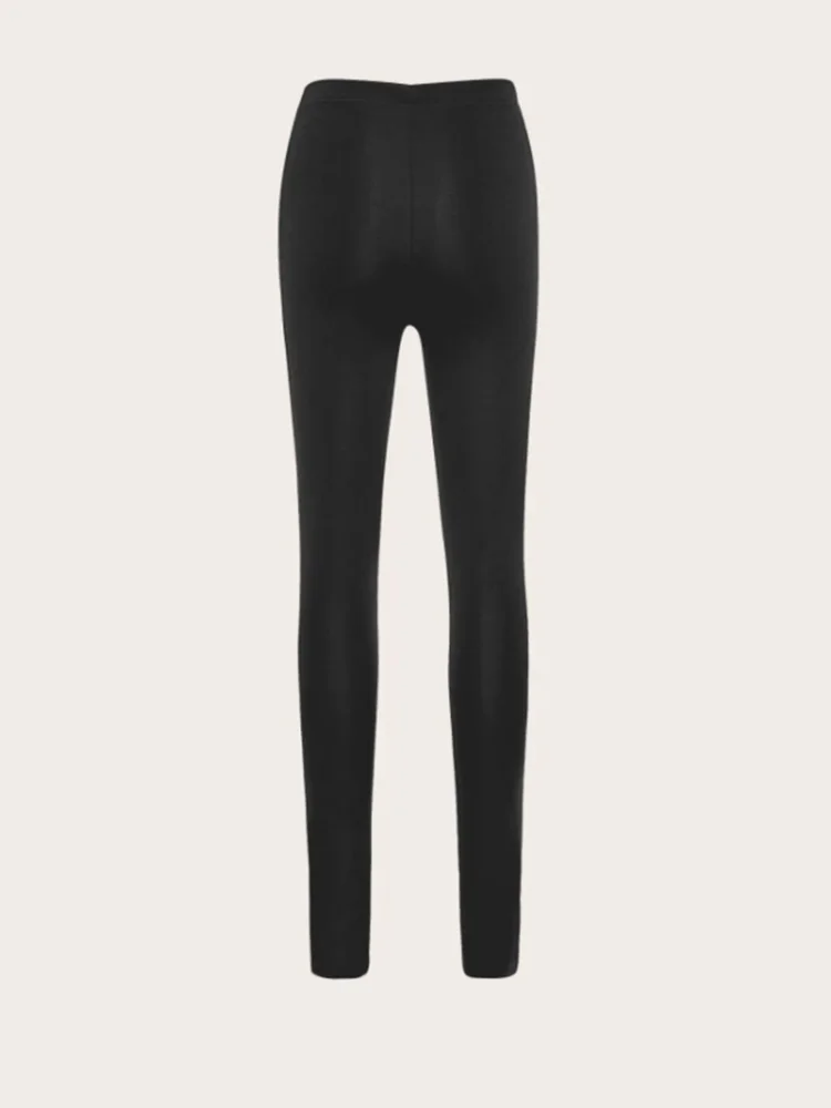 Woman Fashion Trousers Streetwear Women's Elegant Slim Slit Micro Flared Pants New Temperament Commuting Female Clothing
