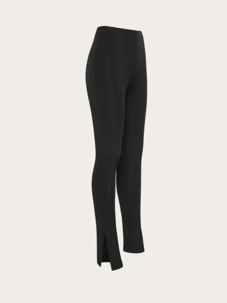 Woman Fashion Trousers Streetwear Women's Elegant Slim Slit Micro Flared Pants New Temperament Commuting Female Clothing