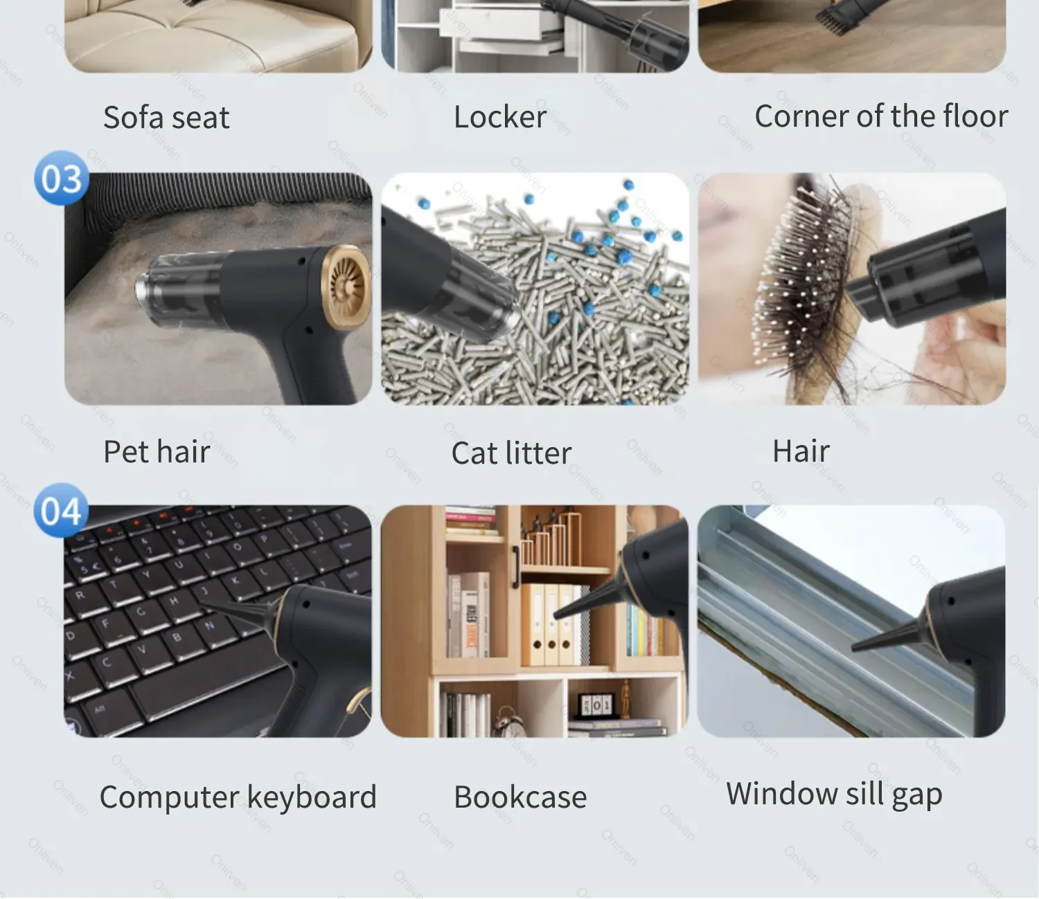 SZUK 98000PA Car Vacuum Cleaner Wireless Mini Powerful Cleaning Machine Handheld for Car Portable Blow Computer Home Appliance