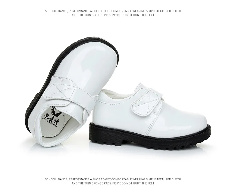 Little Boys Casual Leather Shoes Children's Fashion Velcro Shoes Boys Performance Shoes Children Western Style Dress Footwear