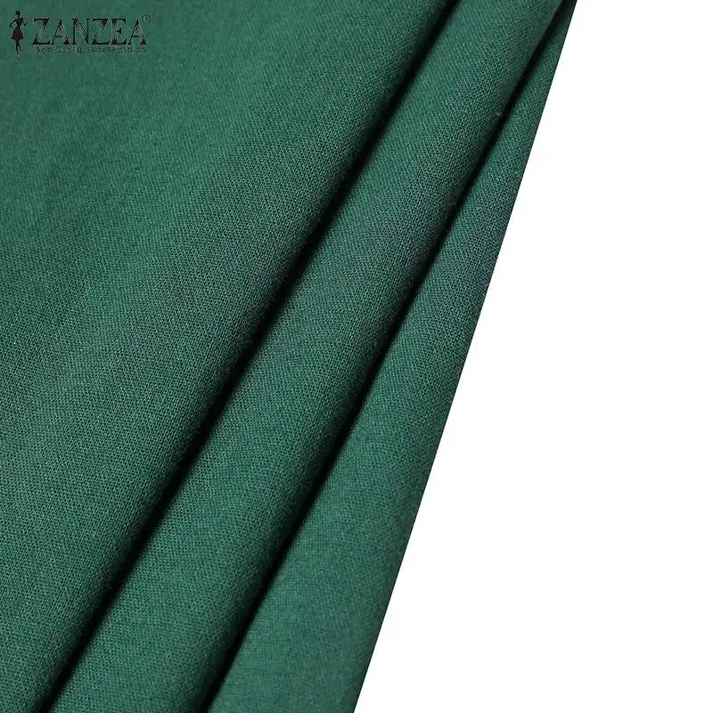 2024 Summer Dress ZANZEA Fashion Sleeveless Beach Vestidos Office Work Sundress Women Elegant Solid Color Dresses Robe Femme