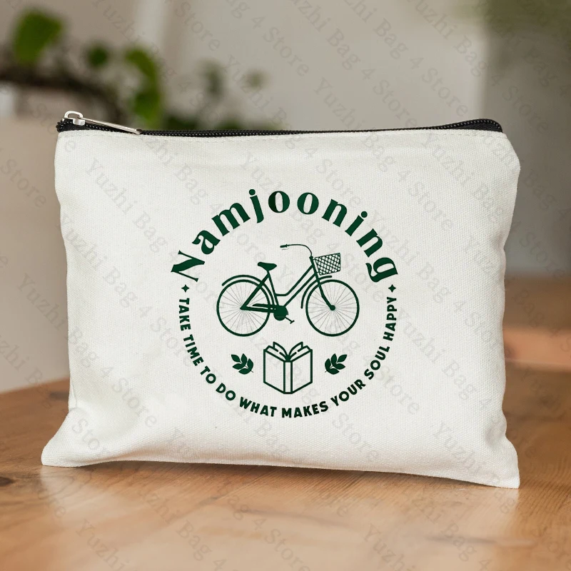 Namjooning Pattern Kpop Fans Merch Women Cosmetic Bag Toiletries Aesthetics Travel Organizer Toiletry Bag Pencil Case Girl