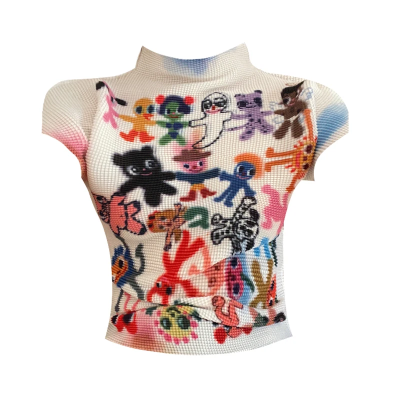 Women's T-shirt Harajuku Korean Y2k Graphic Print Short Sleeve Tee Top Clothes Fashion Vintage Streetwear T-shirts Summer