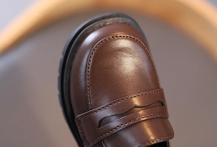 Children Leather Shoes for Boys Girls Kids Loafers Slip-on School Flats Casual Sneakers for Wedding Formal Occasions Party 21-36