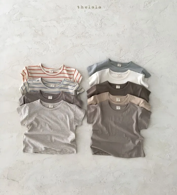 Baby Boy Stripe Shirt Summer Casual Short Bat Sleeve Kids Shirt for Boys Clothing Children Girls Sports Shirt Cotton Tops